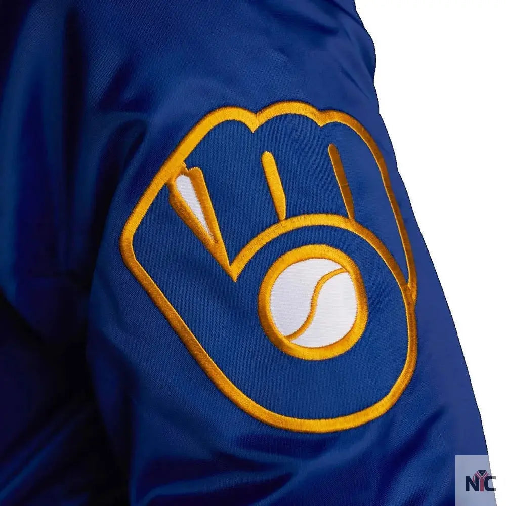Milwaukee Brewers Royal Blue Bomber Jacket