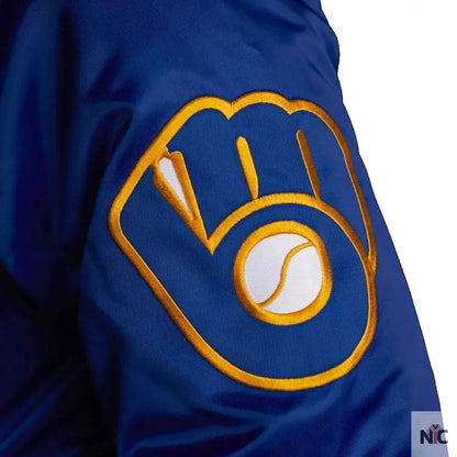 Milwaukee Brewers Royal Blue Bomber Jacket