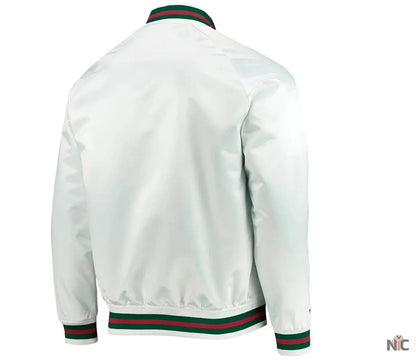 Milwaukee Bucks Hardwood Classics White Satin Jacket