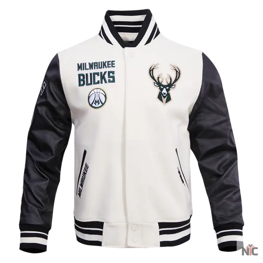 Milwaukee Bucks Retro Classic Rib Wool Varsity Jacket