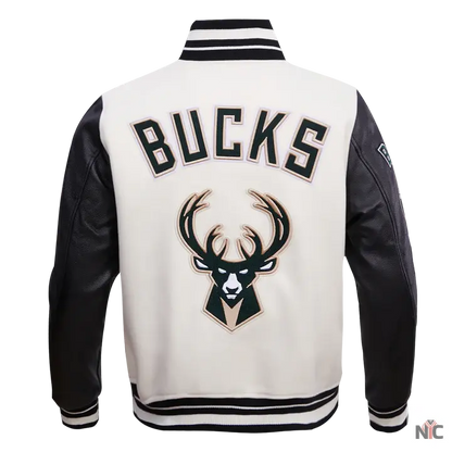 Milwaukee Bucks Retro Classic Rib Wool Varsity Jacket