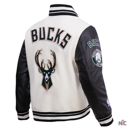 Milwaukee Bucks Retro Classic Rib Wool Varsity Jacket