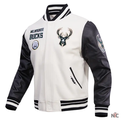 Milwaukee Bucks Retro Classic Rib Wool Varsity Jacket