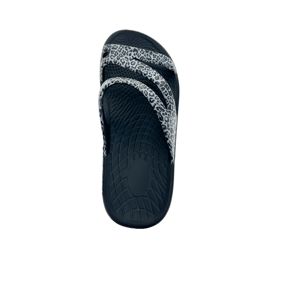Sovella Active Recovery Sandals Women's PF Slide Black/Leopard
