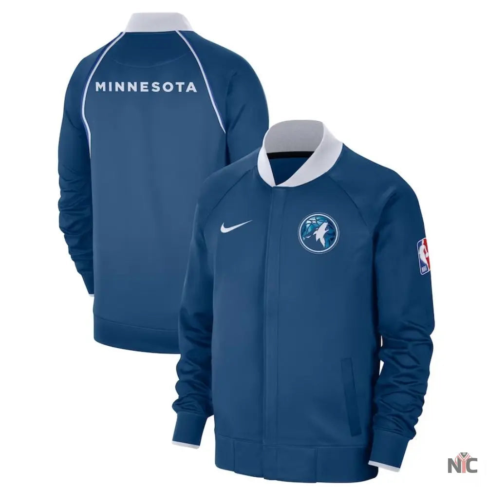 Minnesota Timberwolves 2023/24 Blue Raglan Jacket