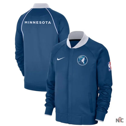 Minnesota Timberwolves 2023/24 Blue Raglan Jacket