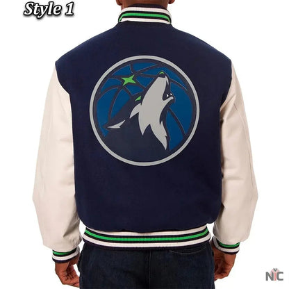 Minnesota Timberwolves Varsity Wool & Leather Jacket