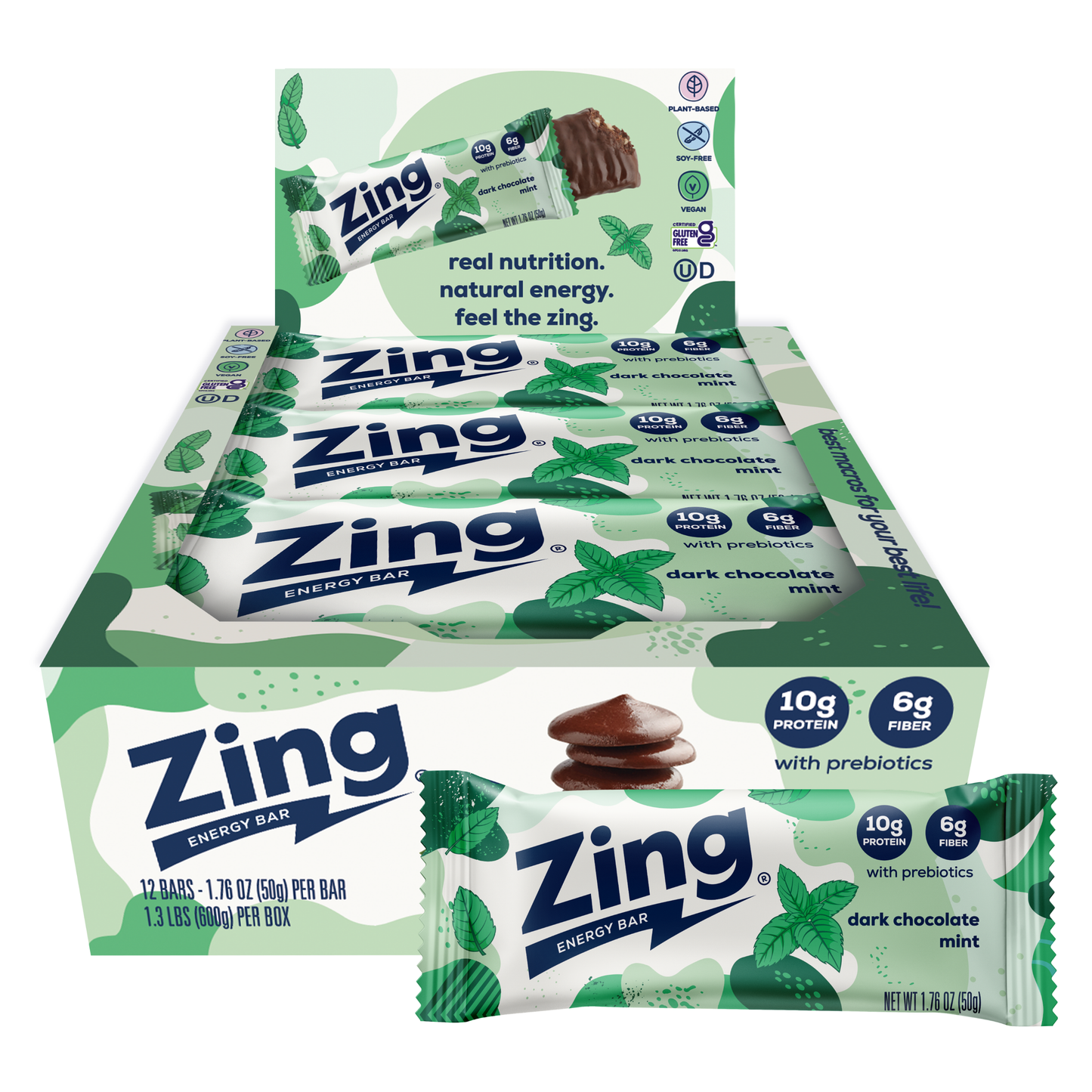 dark chocolate mint energy bars