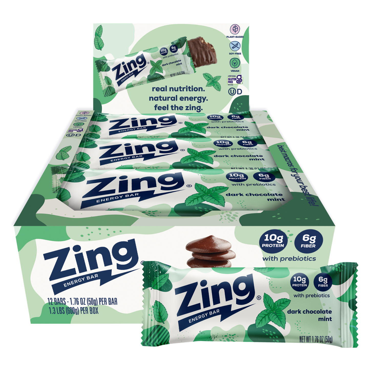 dark chocolate mint energy bars