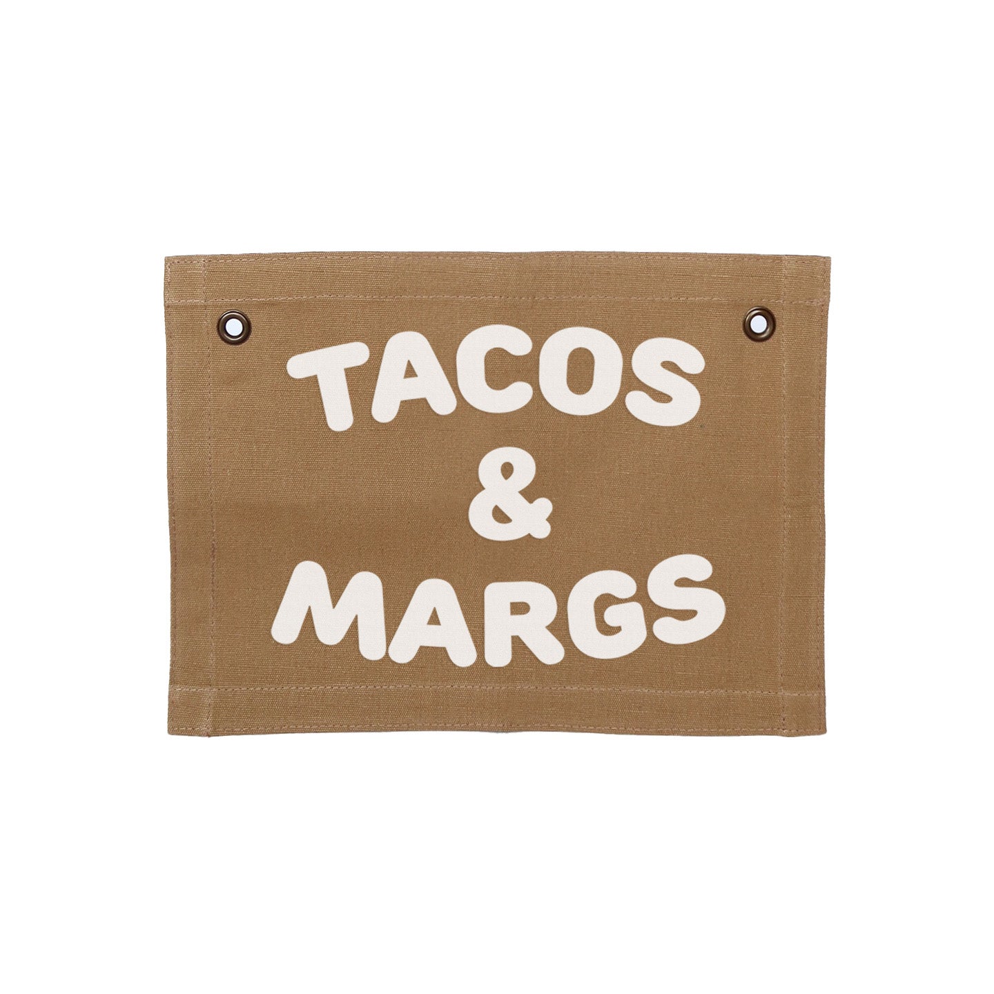 Tacos & Margs Small Canvas Flag