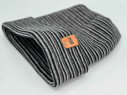 H-Stitch™ Contrast Cuffed Beanie – Black/Gray | Made in USA | Trending Ski & Snowboard Beanie