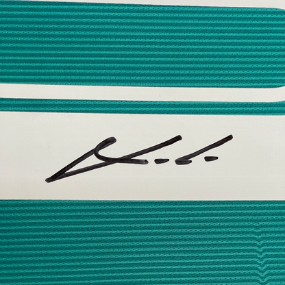 Framed Autographed/Signed Luka Modric 35x39 Real Madrid Teal Soccer Jersey Beckett BAS COA