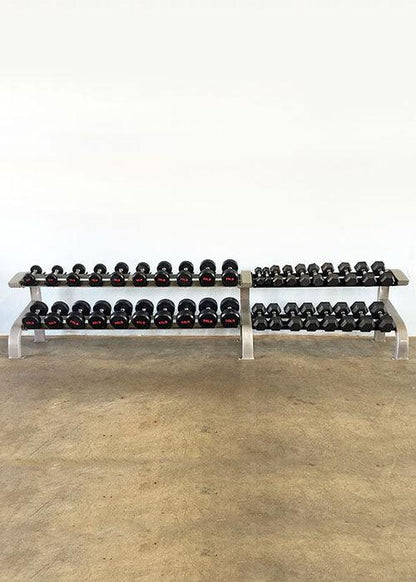 Three Tier 9 Pairs Dumbbell Rack - Muscle D Fitness -  Commercial Grade 3 Tier Dummbbell Rack