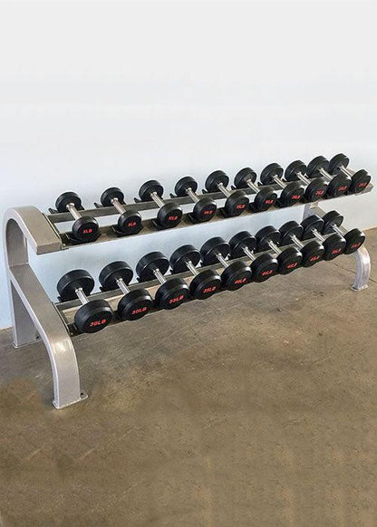 Two Tier 10 Pairs Dumbbell Rack - Muscle D Fitness - Durable 2 Tier 10 Pairs Dumbbell Rack