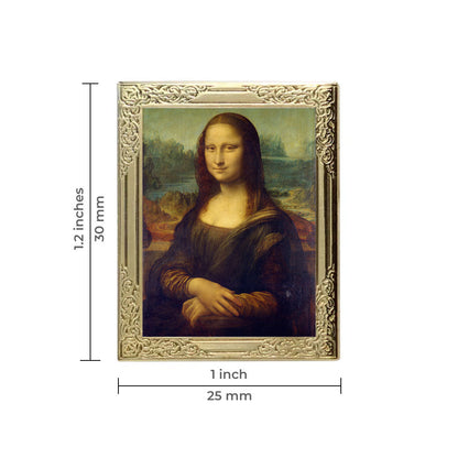 Mona Lisa Art Frame Pin - Museum Souvenir Fine Art Lapel Pin