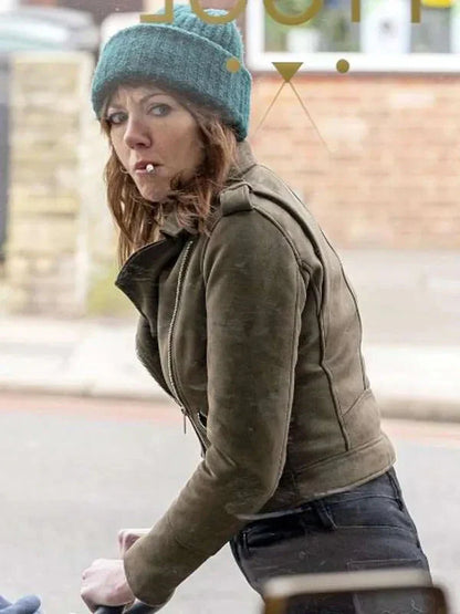 Motherland S02 Diane Morgan Suede Leather Jacket