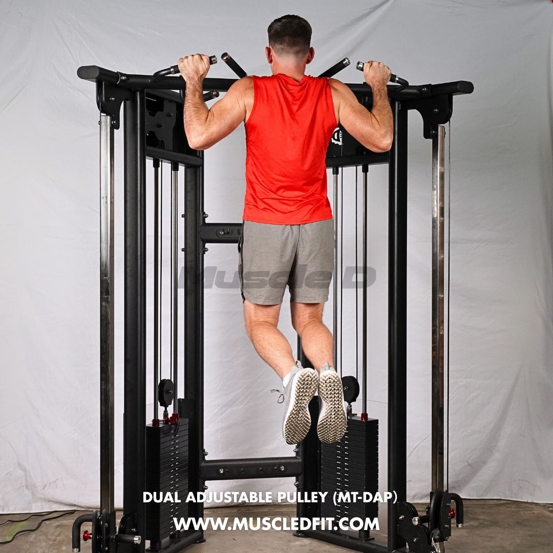 Muscle D Fitness Dual Adjustable Pulley – Two Stack Cable Machine