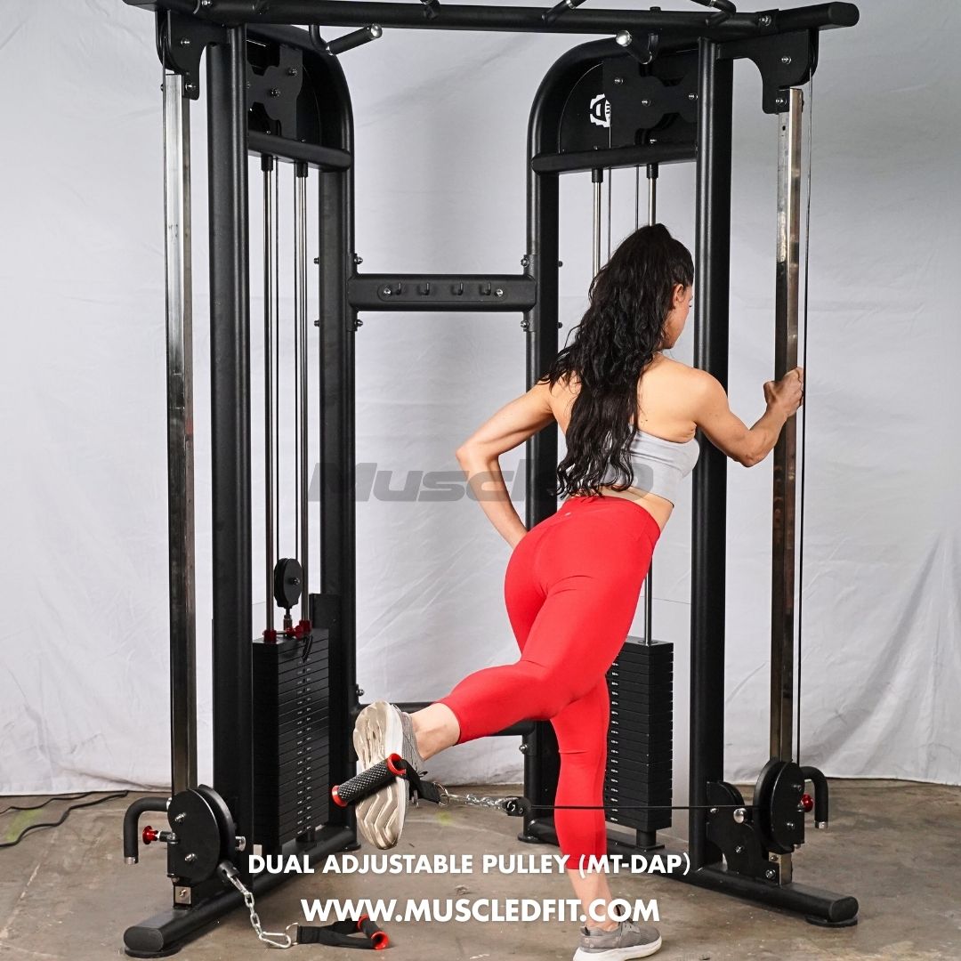 Muscle D Fitness Dual Adjustable Pulley – Two Stack Cable Machine