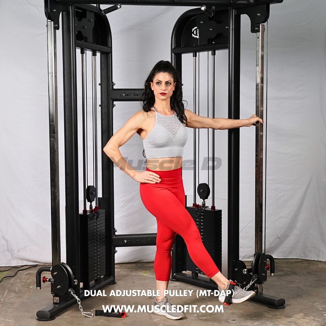 Muscle D Fitness Dual Adjustable Pulley – Two Stack Cable Machine