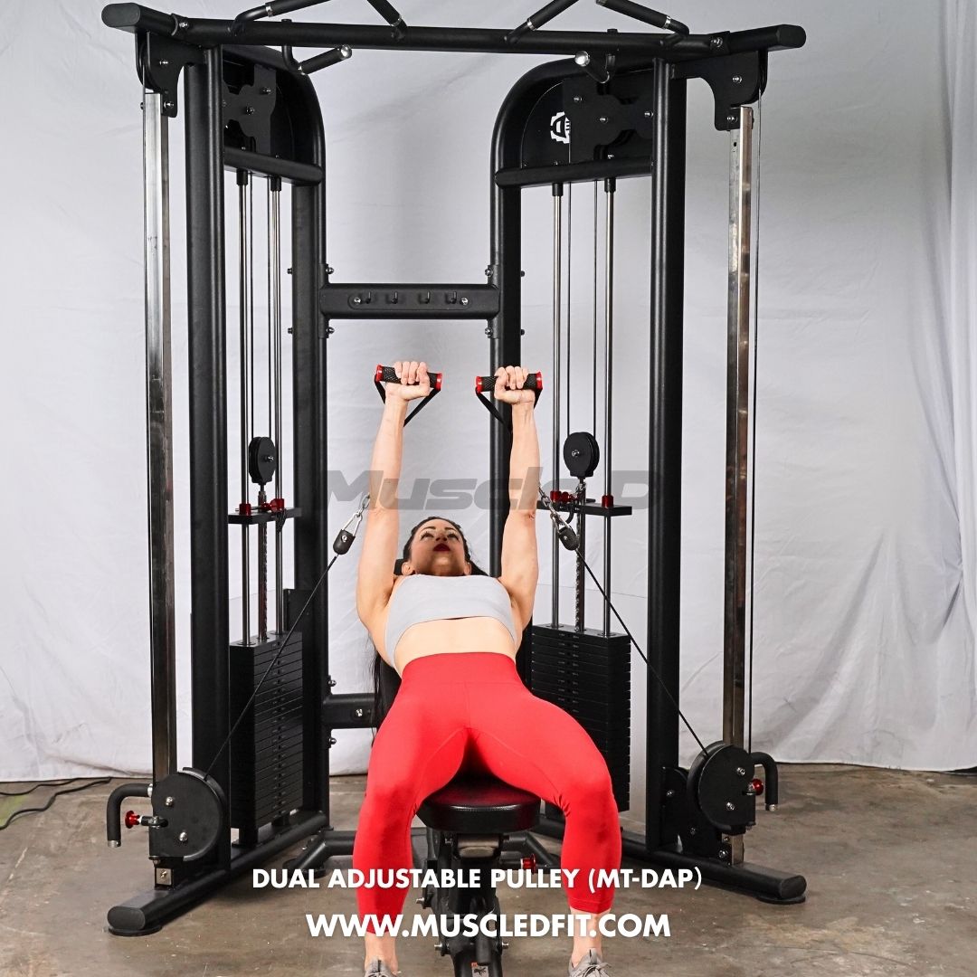 Muscle D Fitness Dual Adjustable Pulley – Two Stack Cable Machine