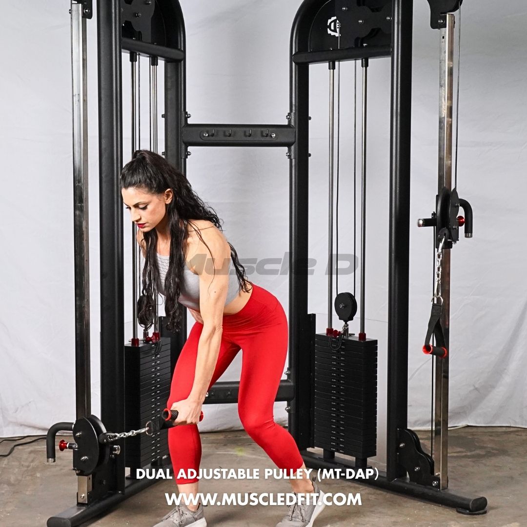 Muscle D Fitness Dual Adjustable Pulley – Two Stack Cable Machine