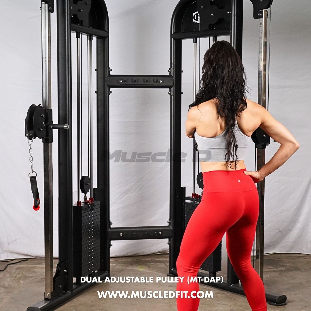 Muscle D Fitness Dual Adjustable Pulley – Two Stack Cable Machine