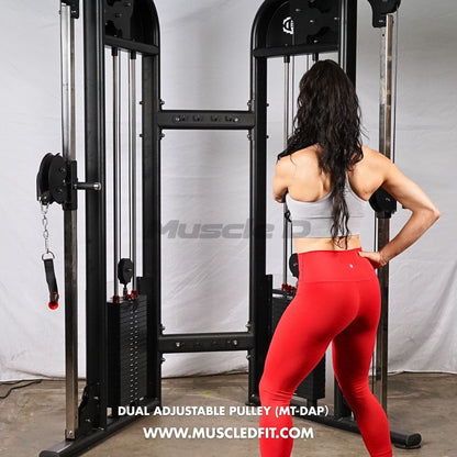 Muscle D Fitness Dual Adjustable Pulley – Two Stack Cable Machine