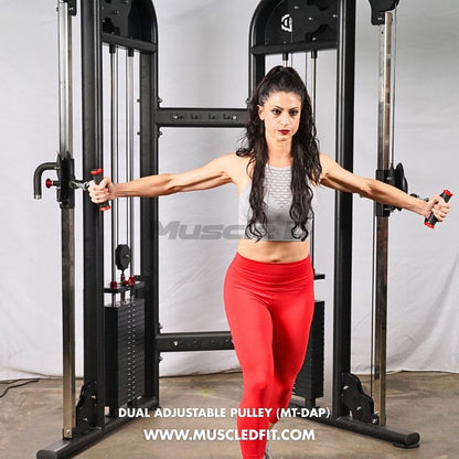 Muscle D Fitness Dual Adjustable Pulley – Two Stack Cable Machine