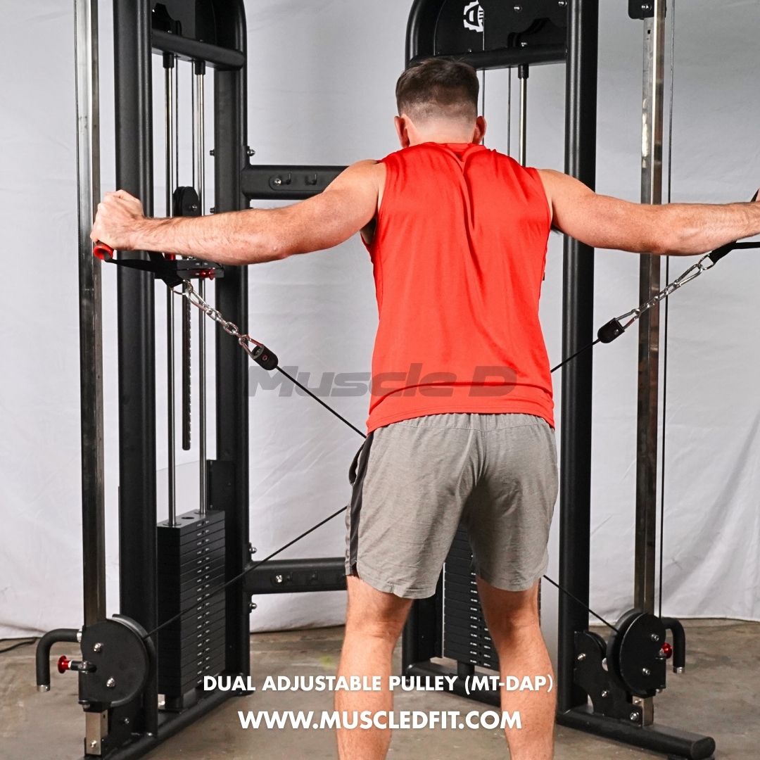Muscle D Fitness Dual Adjustable Pulley – Two Stack Cable Machine