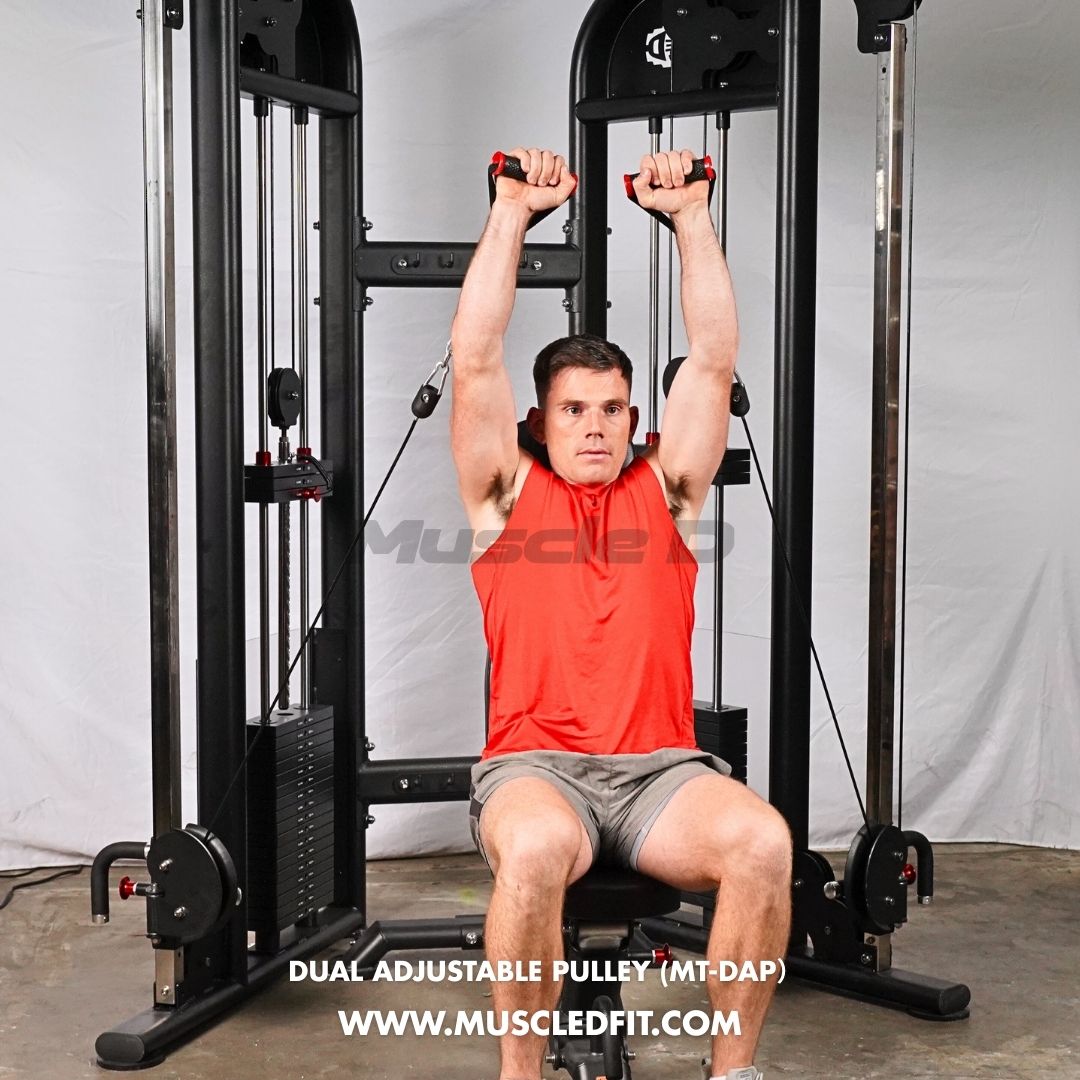 Muscle D Fitness Dual Adjustable Pulley – Two Stack Cable Machine
