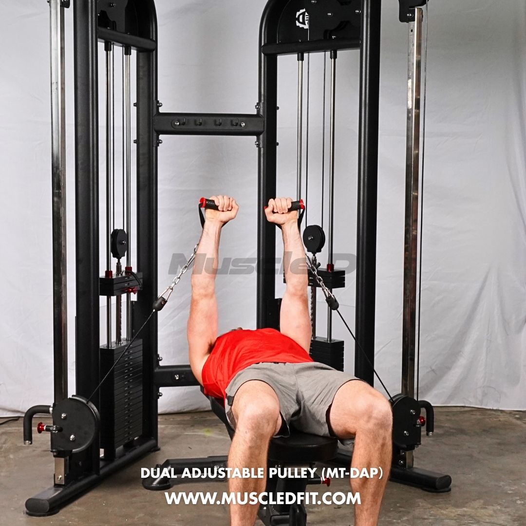 Muscle D Fitness Dual Adjustable Pulley – Two Stack Cable Machine