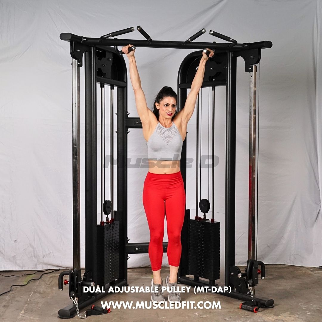 Muscle D Fitness Dual Adjustable Pulley – Two Stack Cable Machine