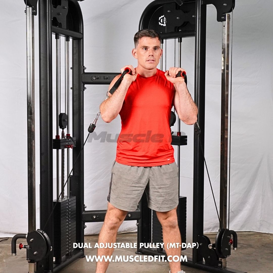 Muscle D Fitness Dual Adjustable Pulley – Two Stack Cable Machine