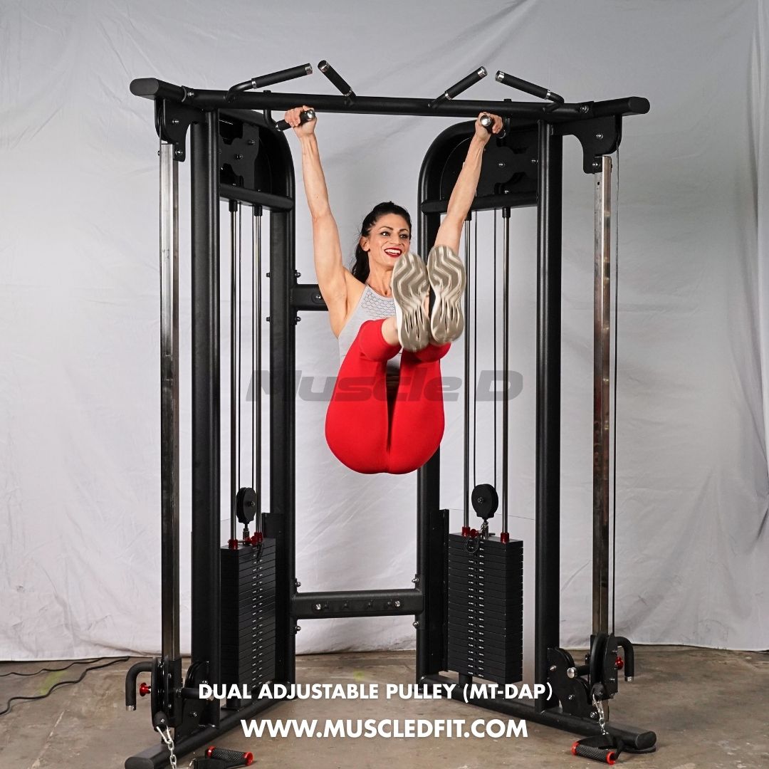 Muscle D Fitness Dual Adjustable Pulley – Two Stack Cable Machine