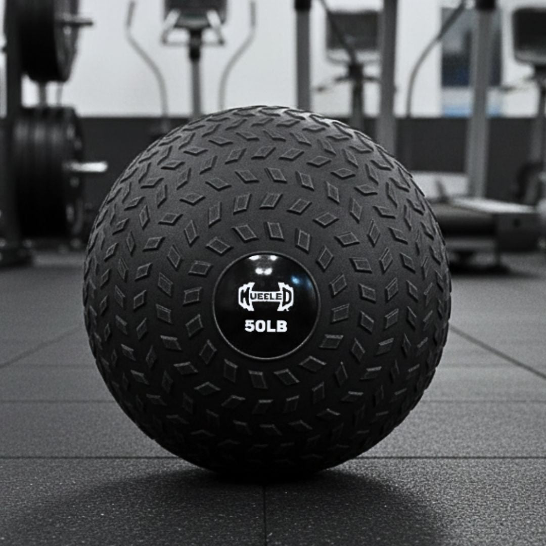 Muscle D Slam Ball - Muscle D Fitness - Tire Track Design - Thick Outer Shell