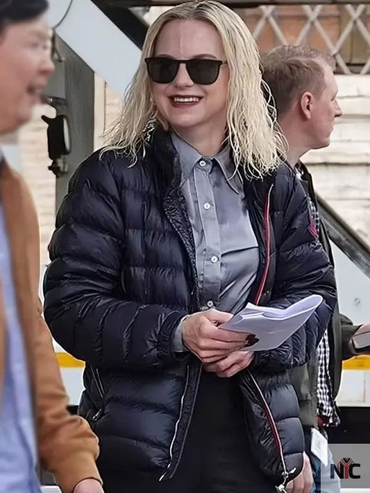 My Spy The Eternal City 2024 Anna Faris Black Puffer Jacket
