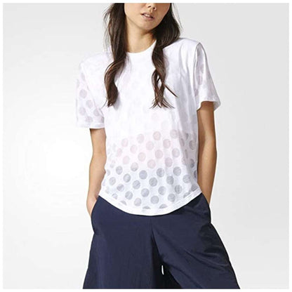 adidas Women's Burnout Dots T-Shirt - White/White
