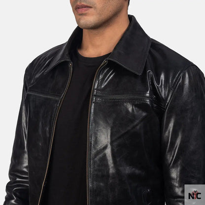 Mystical Black Leather Jacket