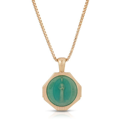 Sofia Pendant Necklace in Seafoam
