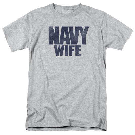 Navy Wife Mens T Shirt Athletic Heather Officially Licensed