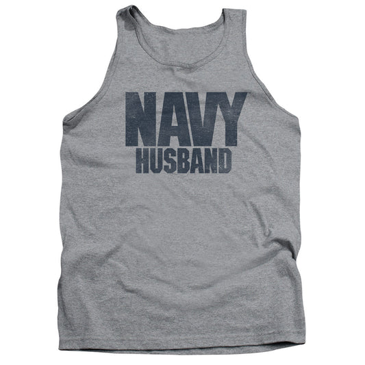 Navy Husband Mens Tank Top Shirt Athletic Heather Officially Licensed