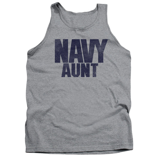 Navy Aunt Mens Tank Top Shirt Athletic Heather Officially Licensed