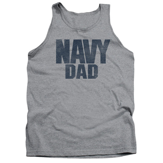 Navy Navy Dad Mens Tank Top Shirt Athletic Heather Officially Licensed