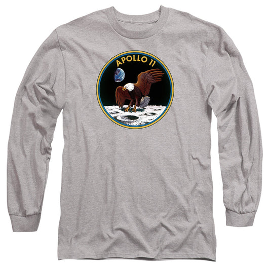 Nasa Apollo 11 Mens Long Sleeve Shirt Athletic Heather Officially Licensed