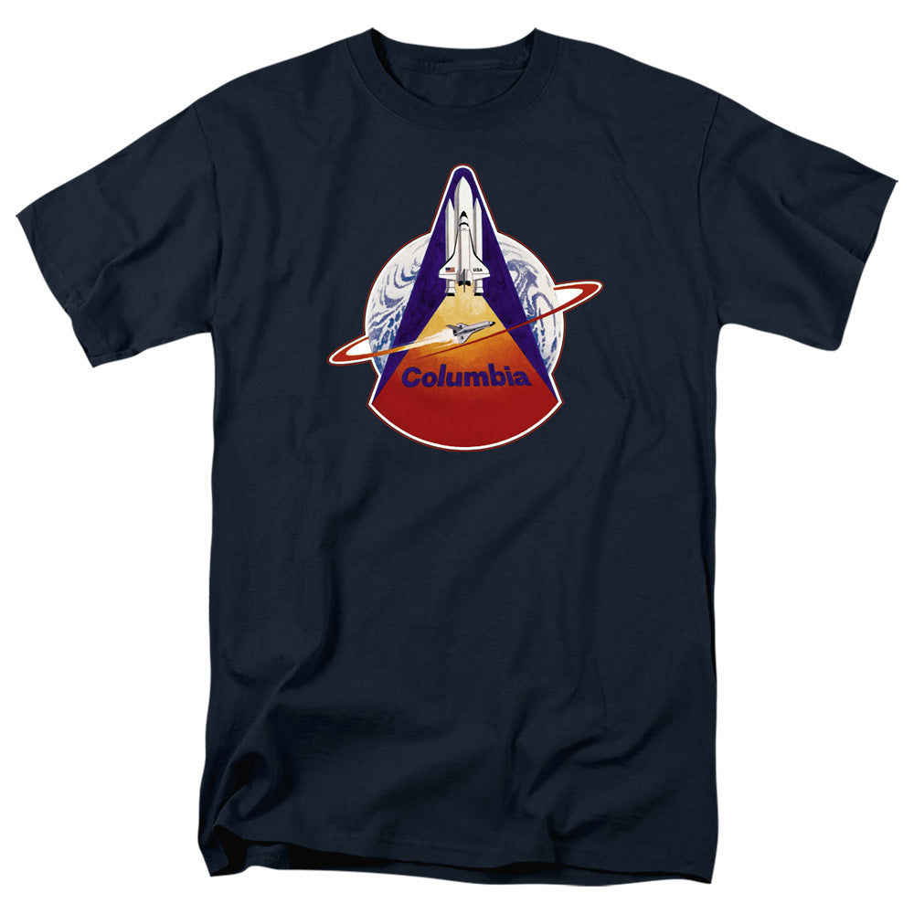 Nasa Sts 1 Mission Patch Mens T Shirt Navy Officially Licensed