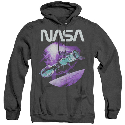 Nasa Come Together Mens Heather Hoodie Black Officially Licensed