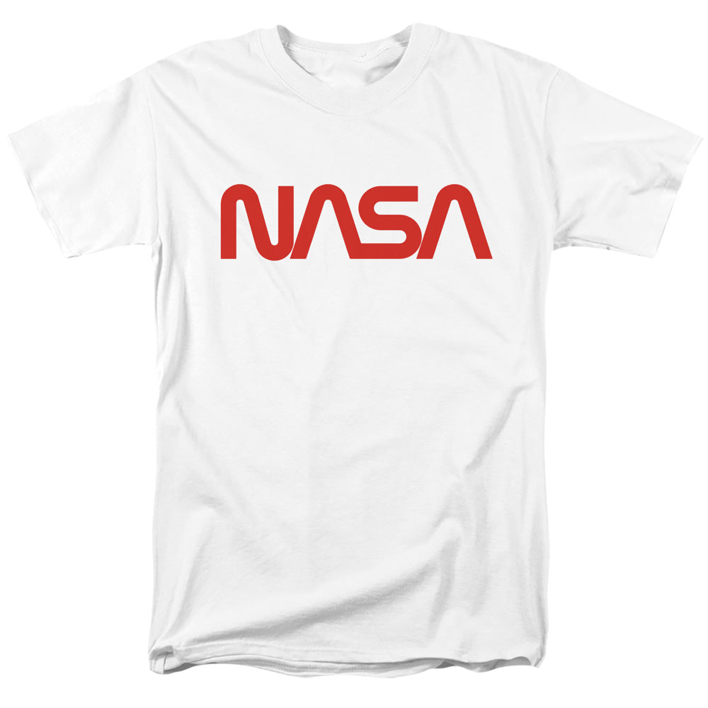 Nasa Worm Logo Mens T Shirt White Officially Licensed