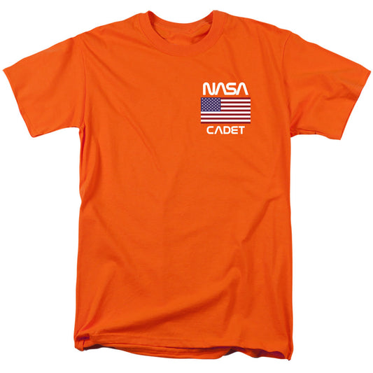Nasa Cadet Mens T Shirt Orange Officially Licensed