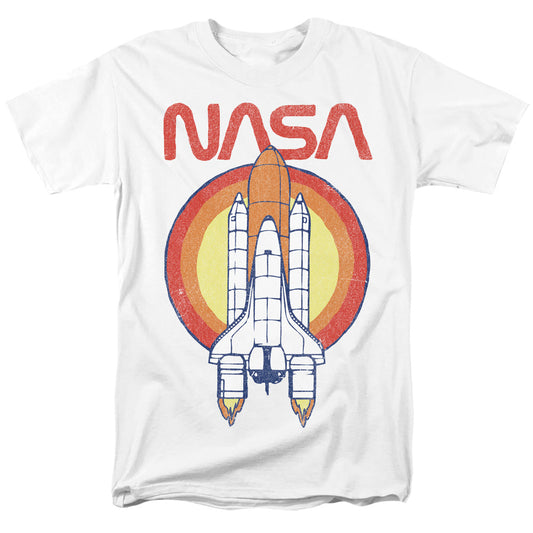 Nasa Shuttle Circle Mens T Shirt White Officially Licensed