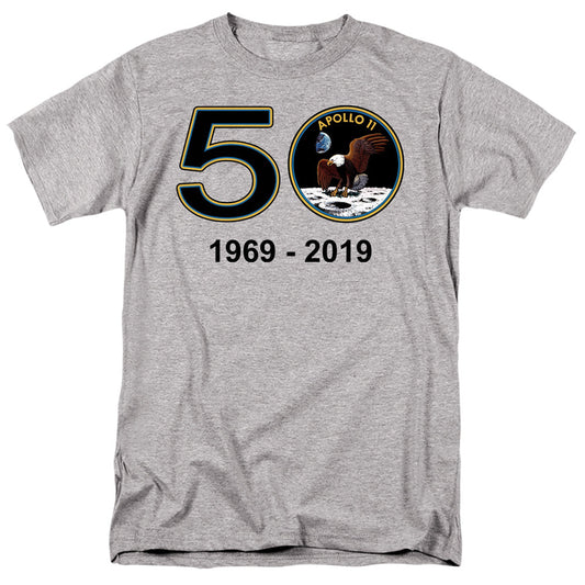 Nasa Apollo 11 50Th Mens T Shirt Athletic Heather Officially Licensed